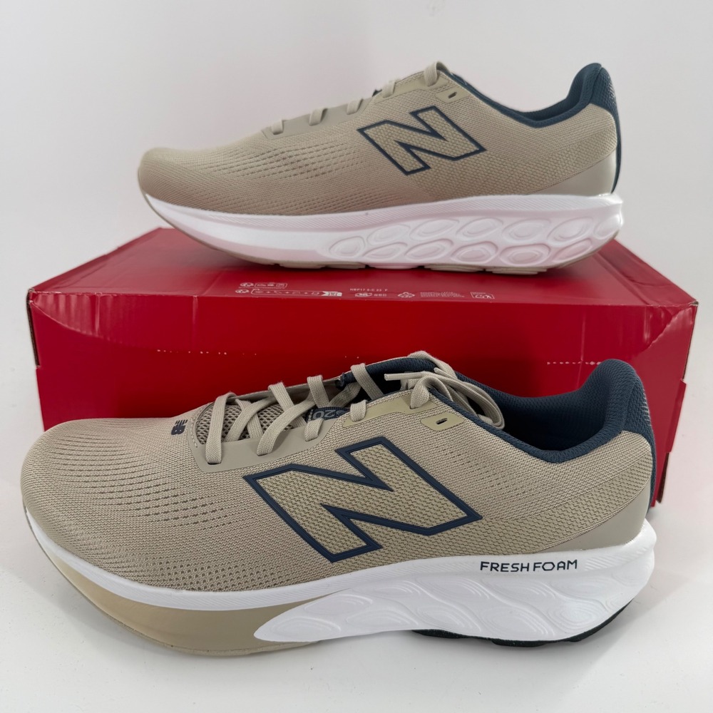 New Balance Fresh Foam 520 v9 Mens 13 4E Extra Wide Tan Blue Shoes NWOB